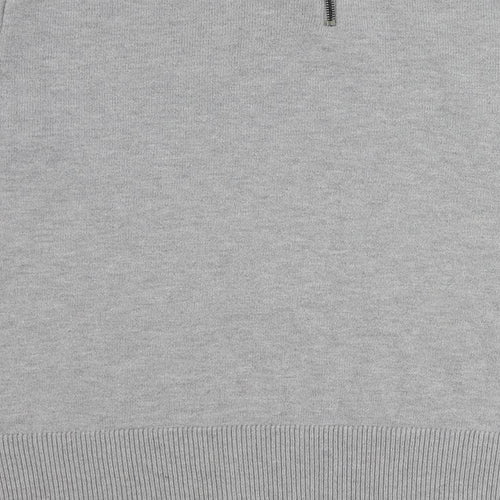 H&M Womens Grey Round Neck Polyester Pullover Jumper Size L