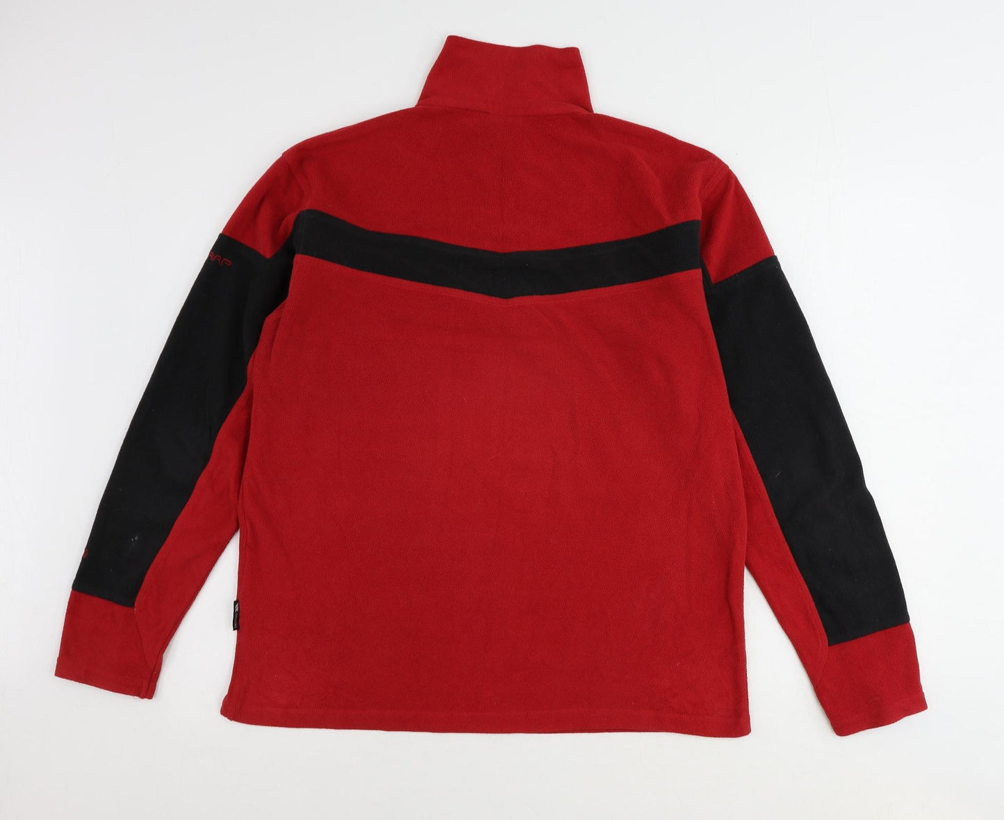 Trespass Mens Red Polyester Pullover Sweatshirt Size M - Quarter-Zip