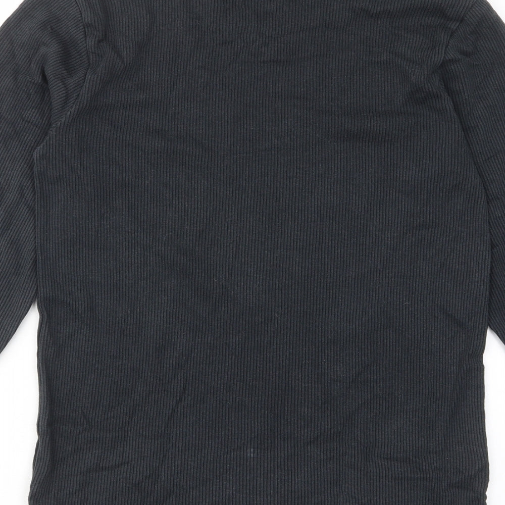 Marks and Spencer Mens Grey Cotton Pullover Sweatshirt Size M - Stretch