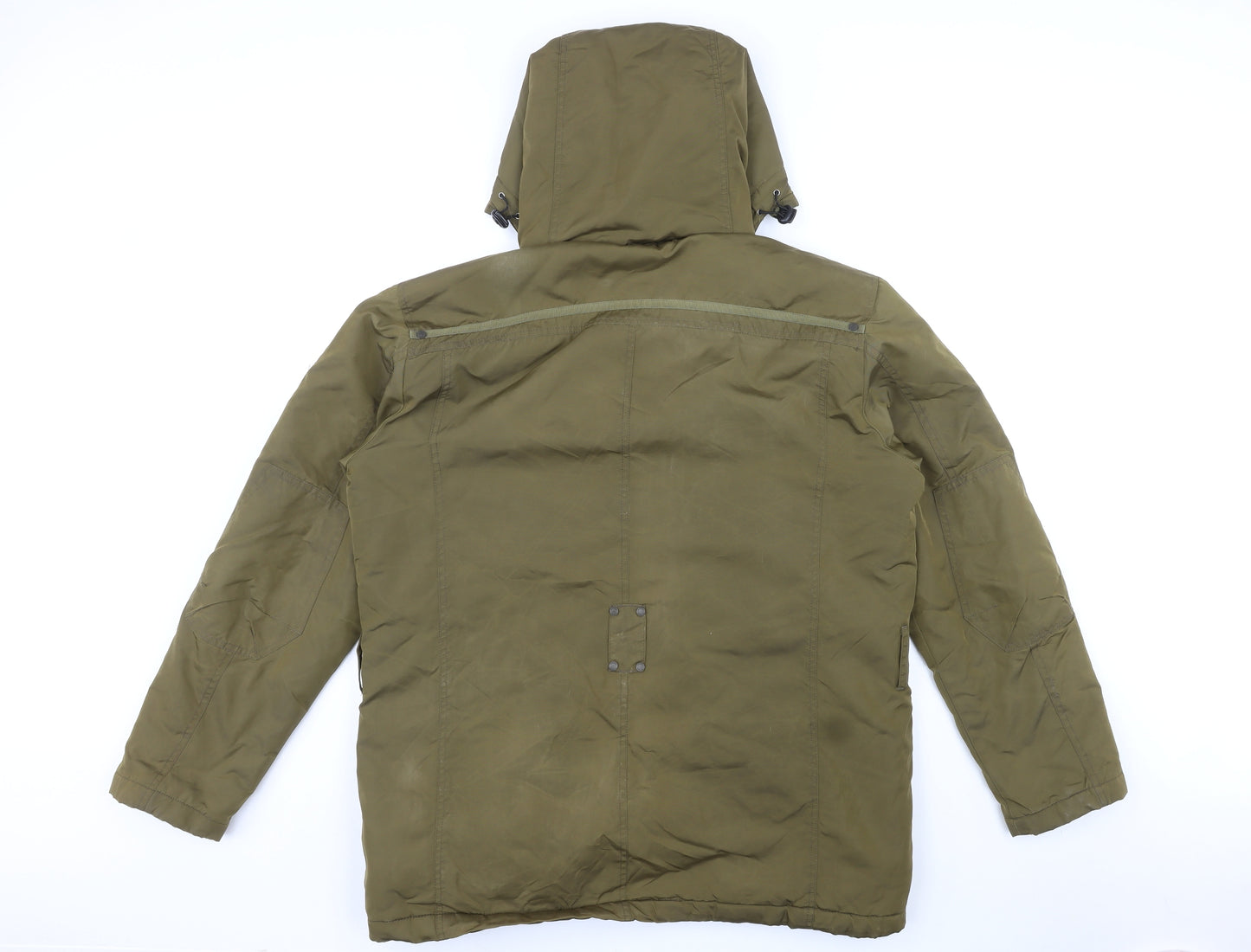 Strellson Mens Green Rain Coat Coat Size L Zip - Marks on front and back
