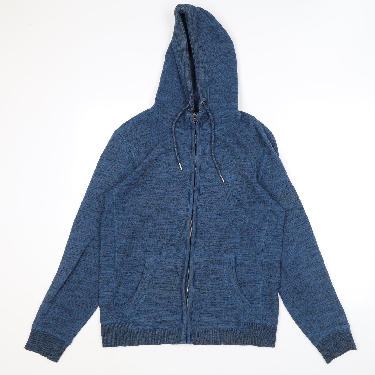 Fat Face Mens Blue Striped Cotton Full Zip Hoodie Size S