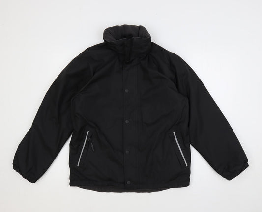 Regatta Mens Black Windbreaker Jacket Size M Zip - Water Resistant