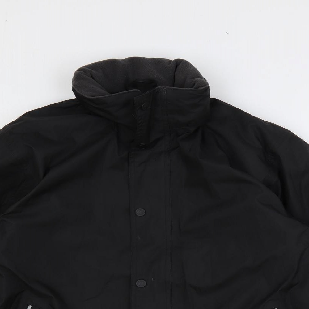 Regatta Mens Black Windbreaker Jacket Size M Zip - Water Resistant