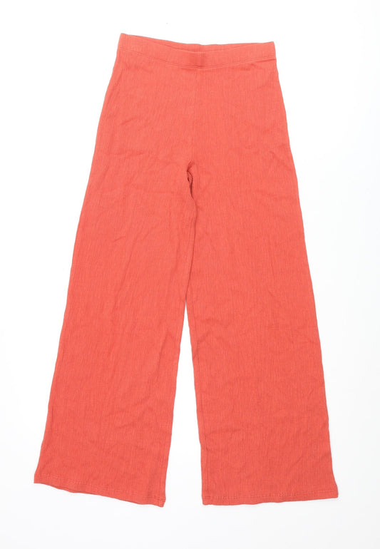 Marks and Spencer Girls Red Polyester Sweatpants Trousers Size 10-11 Years L26 in Regular Pullover