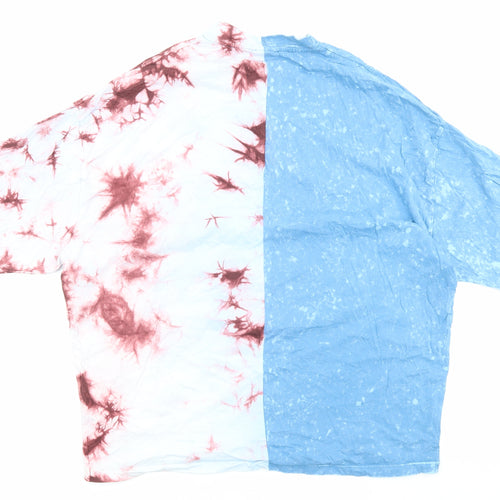 ASOS Mens Multicoloured Cotton T-Shirt Size L Round Neck - Tie Dye