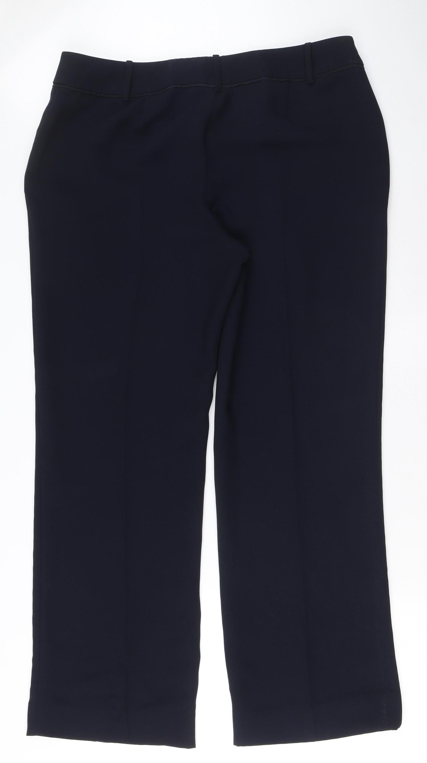 PLANET Womens Blue Polyester Dress Pants Trousers Size 14 L29 in Regular Zip