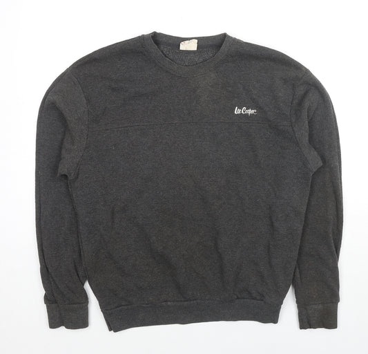 Lee Cooper Mens Grey Polyester Pullover Sweatshirt Size M - Logo