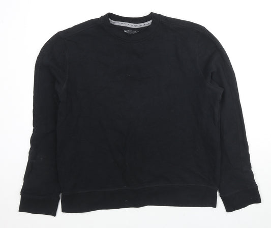 Blue Harbour Mens Black Cotton Pullover Sweatshirt Size M