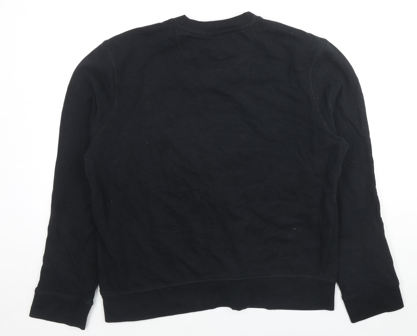 Blue Harbour Mens Black Cotton Pullover Sweatshirt Size M