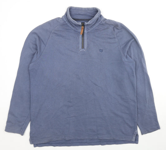 Fat Face Mens Blue Cotton Pullover Sweatshirt Size M