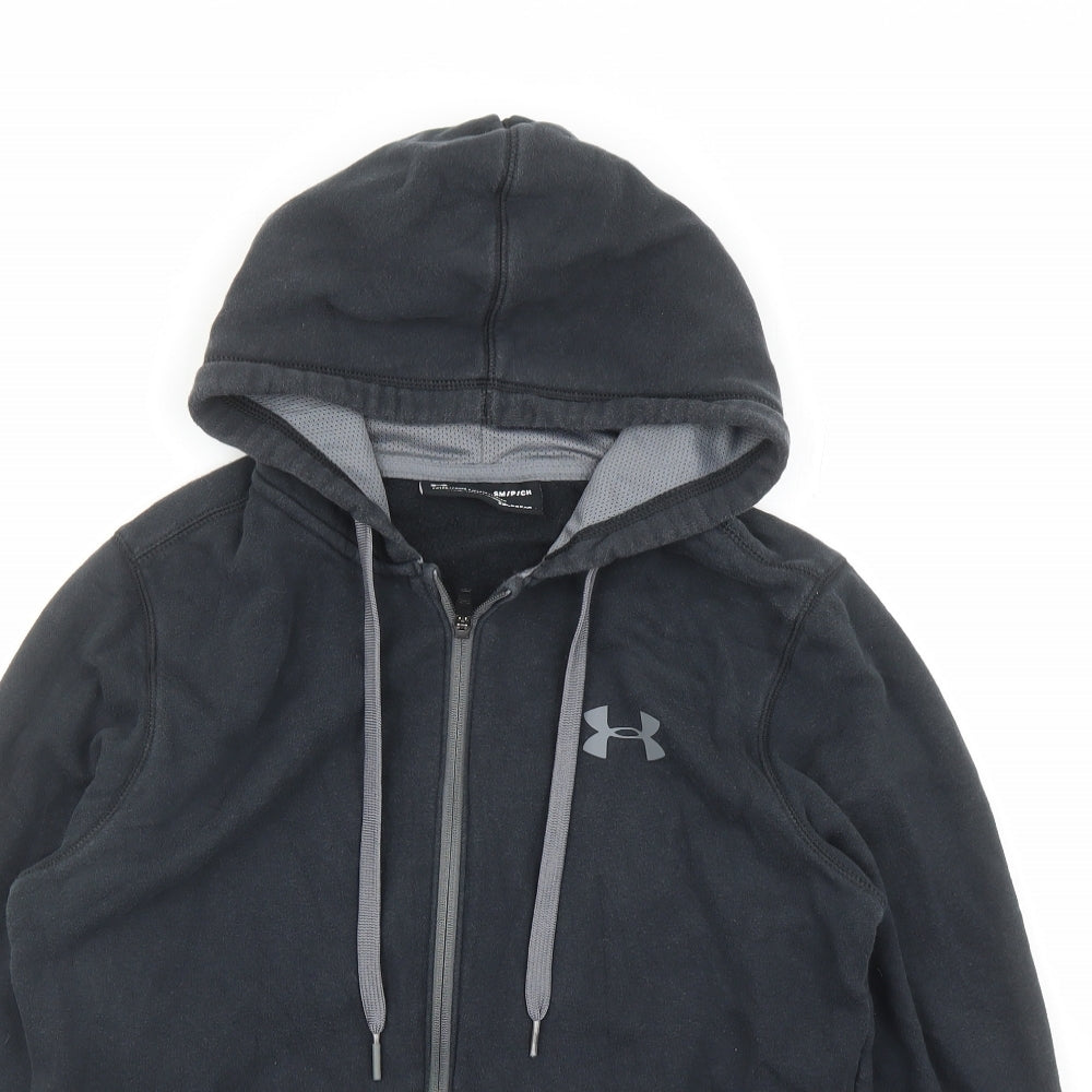 Under armour Mens Black Cotton Full Zip Hoodie Size S