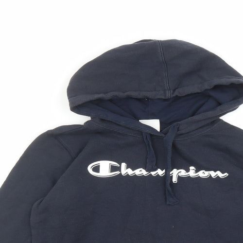 Champion Womens Blue Cotton Pullover Hoodie Size S Pullover