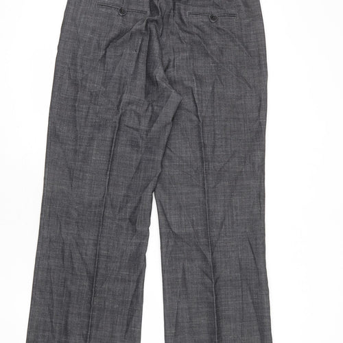 Monsoon Womens Grey Polyester Dress Pants Trousers Size 14 L30 in Regular Button