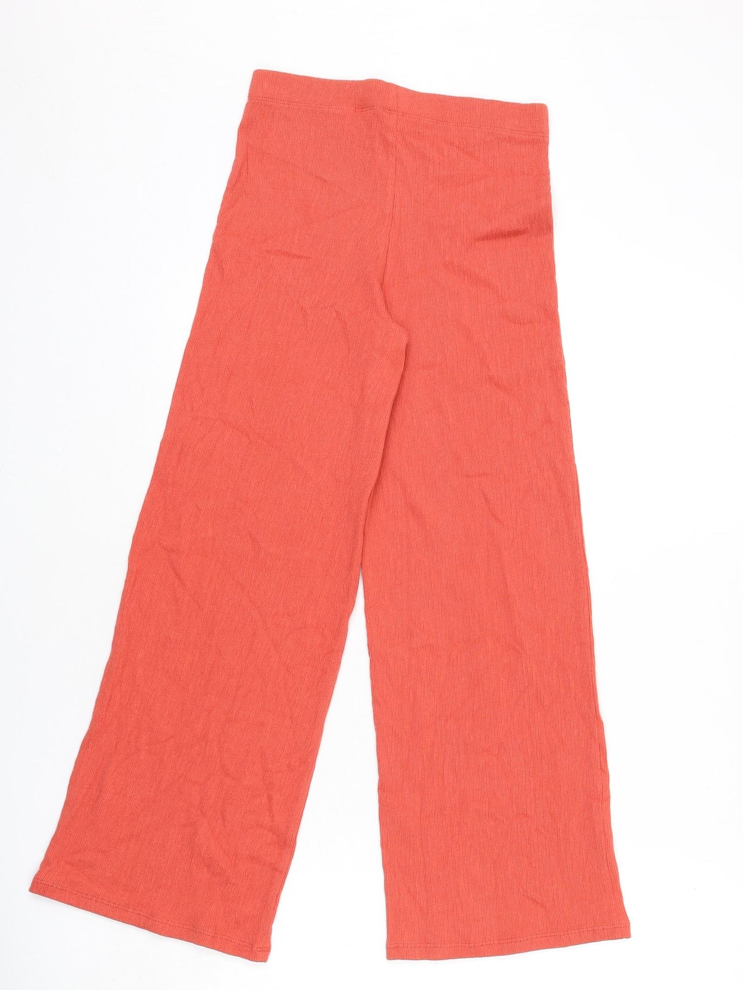 Marks and Spencer Girls Red Cotton Capri Trousers Size 10-11 Years L25 in Regular Pullover