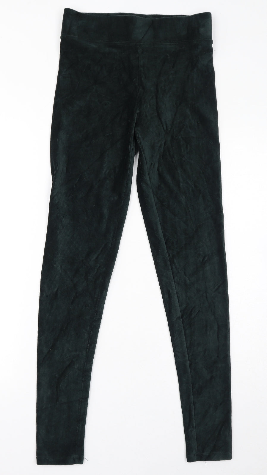 Marks and Spencer Womens Green Cotton Capri Leggings Size 8 L30 in