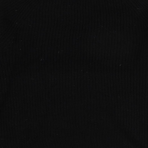 Amara Reya Womens Black Round Neck Acrylic Pullover Jumper Size L