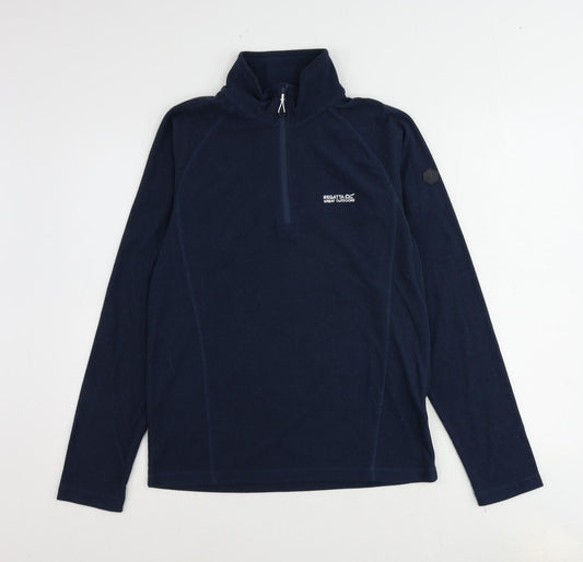 Regatta Mens Blue Polyester Pullover Sweatshirt Size S - Quarter-Zip