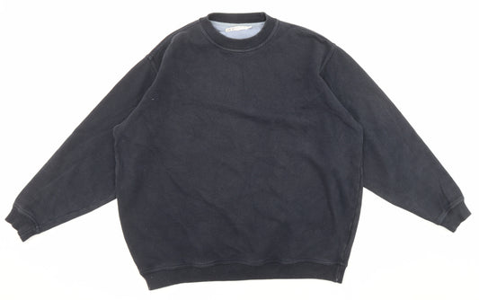 EWM Mens Blue Cotton Pullover Sweatshirt Size L