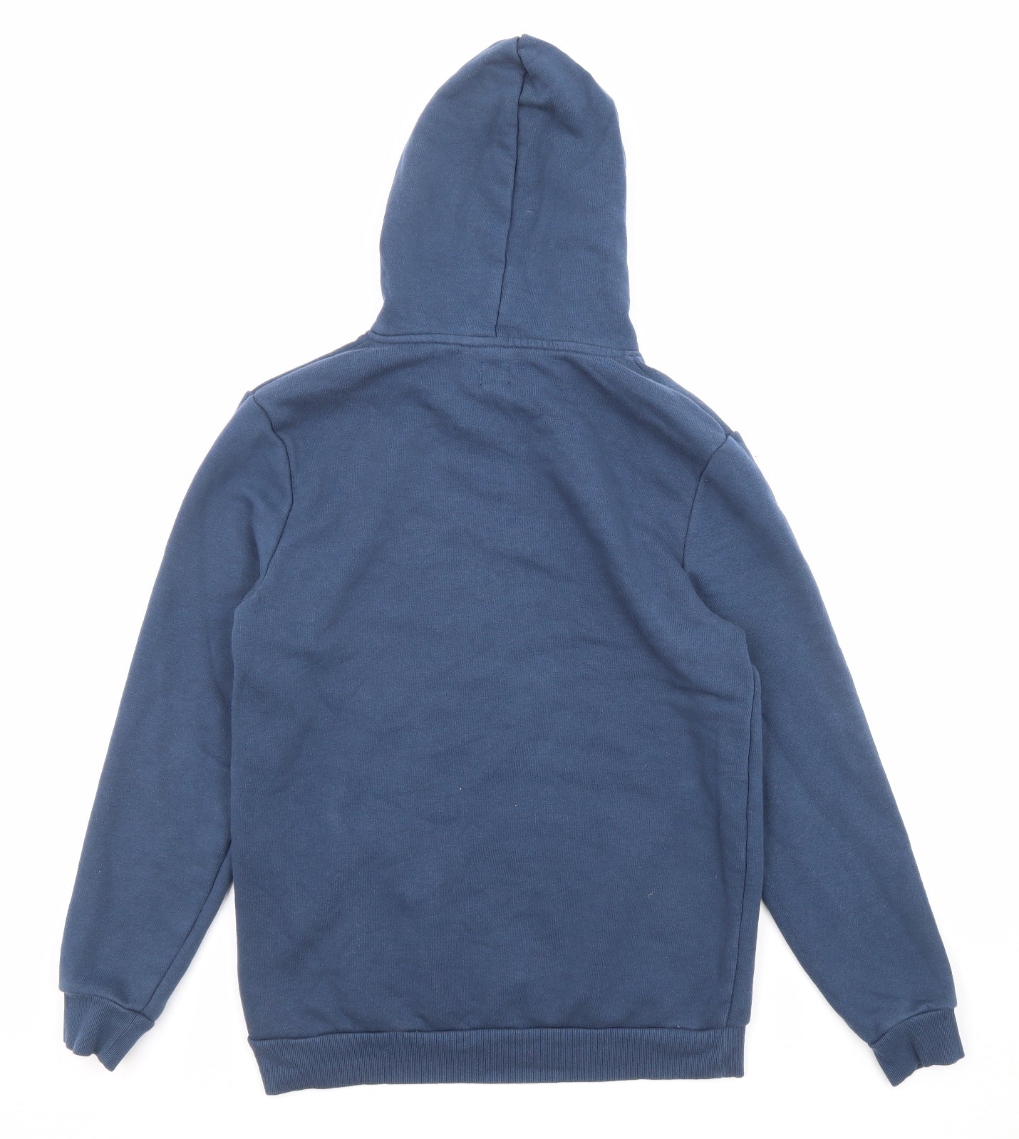 River Island Mens Blue Cotton Pullover Hoodie Size S