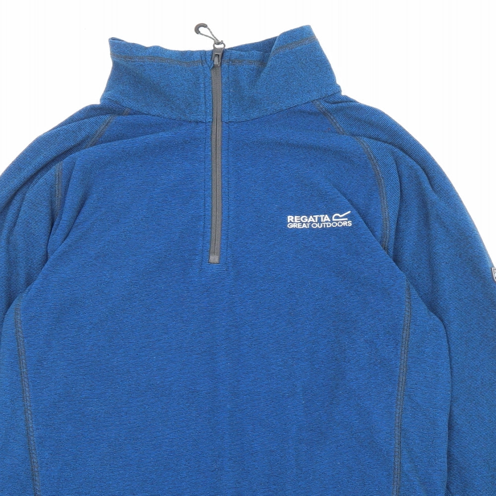 Regatta Mens Blue Polyester Pullover Hoodie Size S - Zip