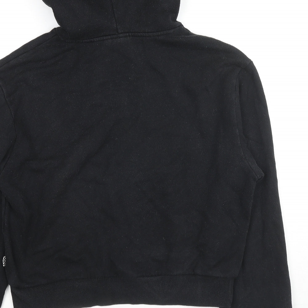 VANS Womens Black Polyester Pullover Hoodie Size S Pullover - Logo
