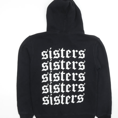 Sisters Womens Black Cotton Pullover Hoodie Size S Pullover - Logo