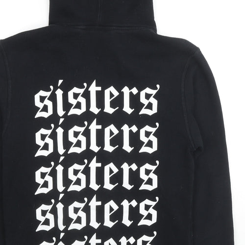 Sisters Womens Black Cotton Pullover Hoodie Size S Pullover - Logo