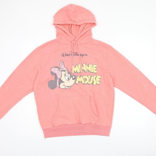Disney Womens Pink Polyester Pullover Hoodie Size S Pullover - Minnie Mouse