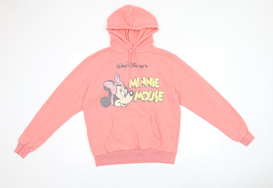 Disney Womens Pink Polyester Pullover Hoodie Size S Pullover - Minnie Mouse