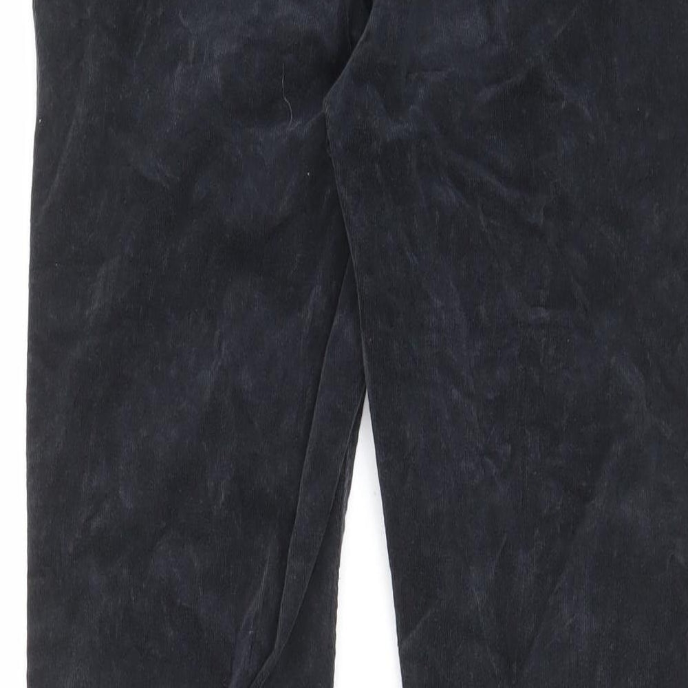Dorothy Perkins Womens Grey Cotton Trousers Size 14 L29 in Regular Zip - Pockets, Belt Loops