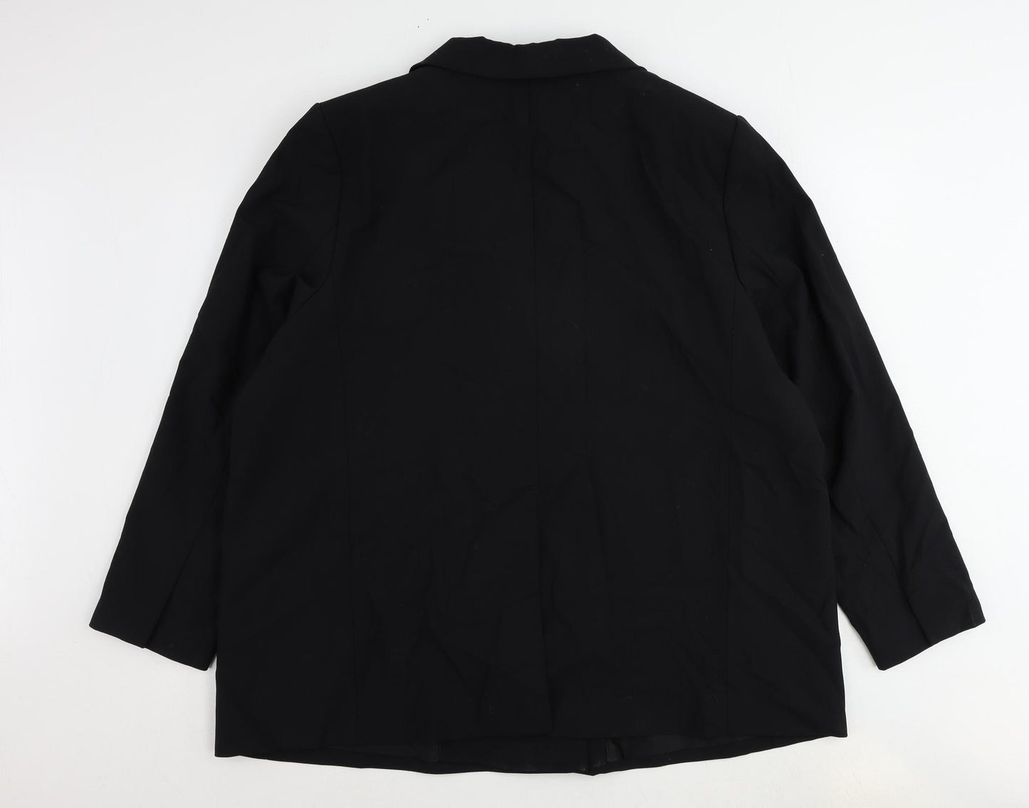 Marks and Spencer Womens Black Polyester Jacket Suit Jacket Size 22