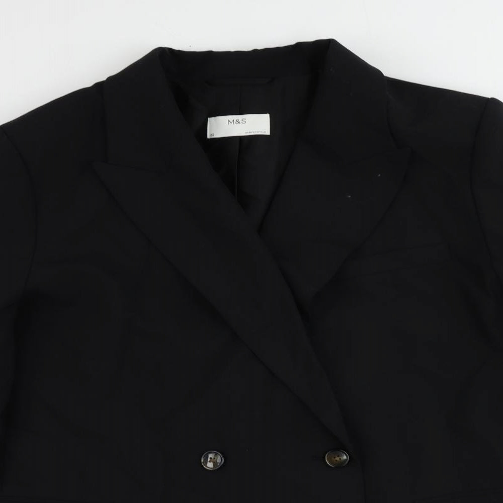 Marks and Spencer Womens Black Polyester Jacket Suit Jacket Size 22