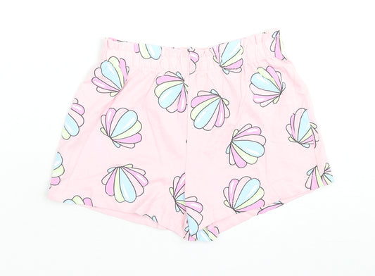 H&M Girls Pink Cotton Hot Pants Shorts Size 3-4 Years L3 in Regular - Seashells