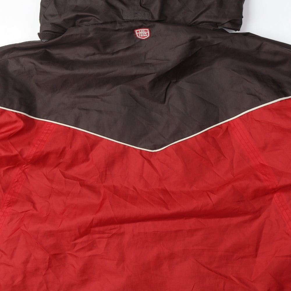 Liverpool FC Mens Red Rain Coat Coat Size L Zip - Logo