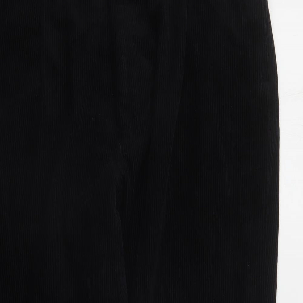 EWM Mens Black Cotton Trousers Size 38 in L29 in Regular Zip