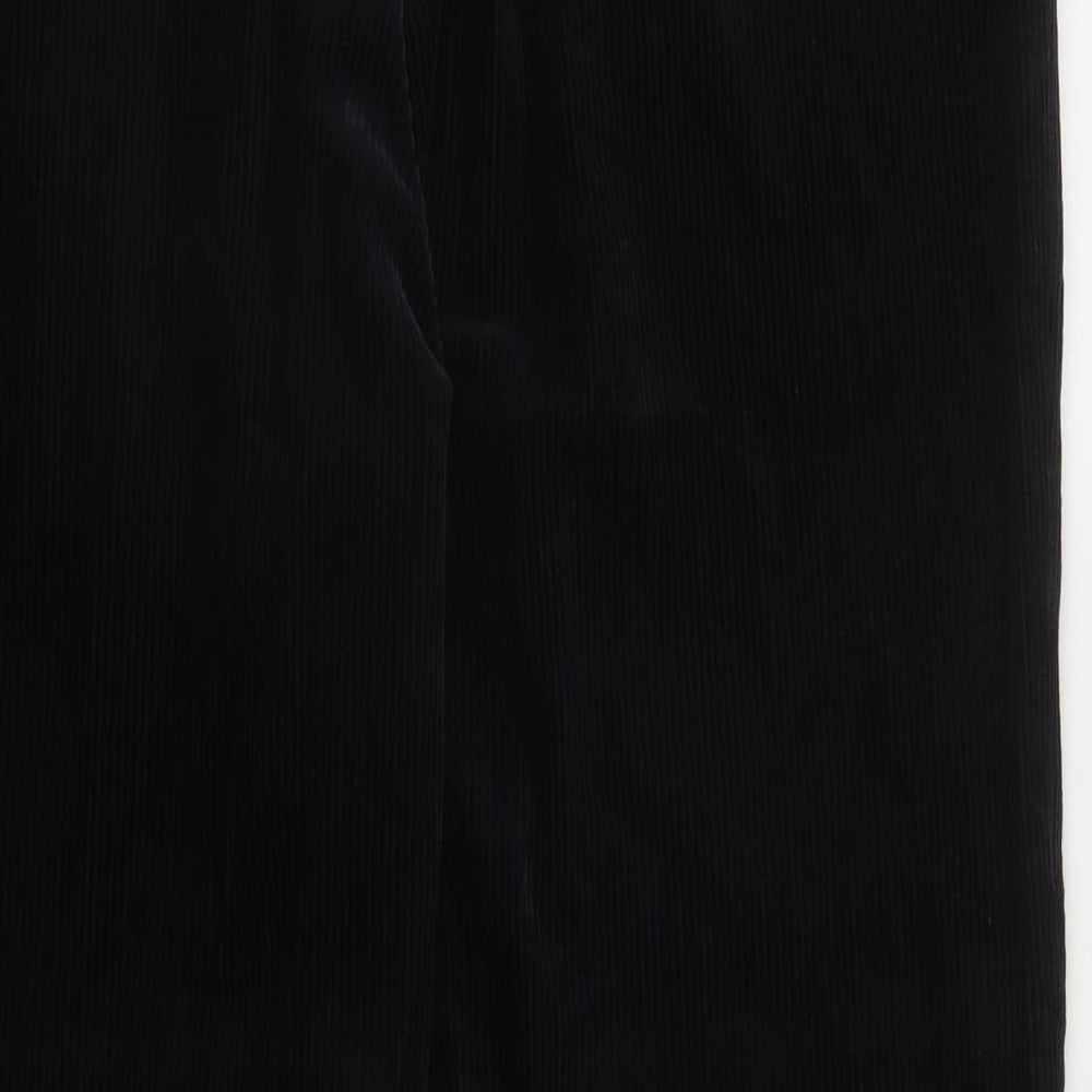 EWM Mens Black Cotton Trousers Size 38 in L29 in Regular Zip