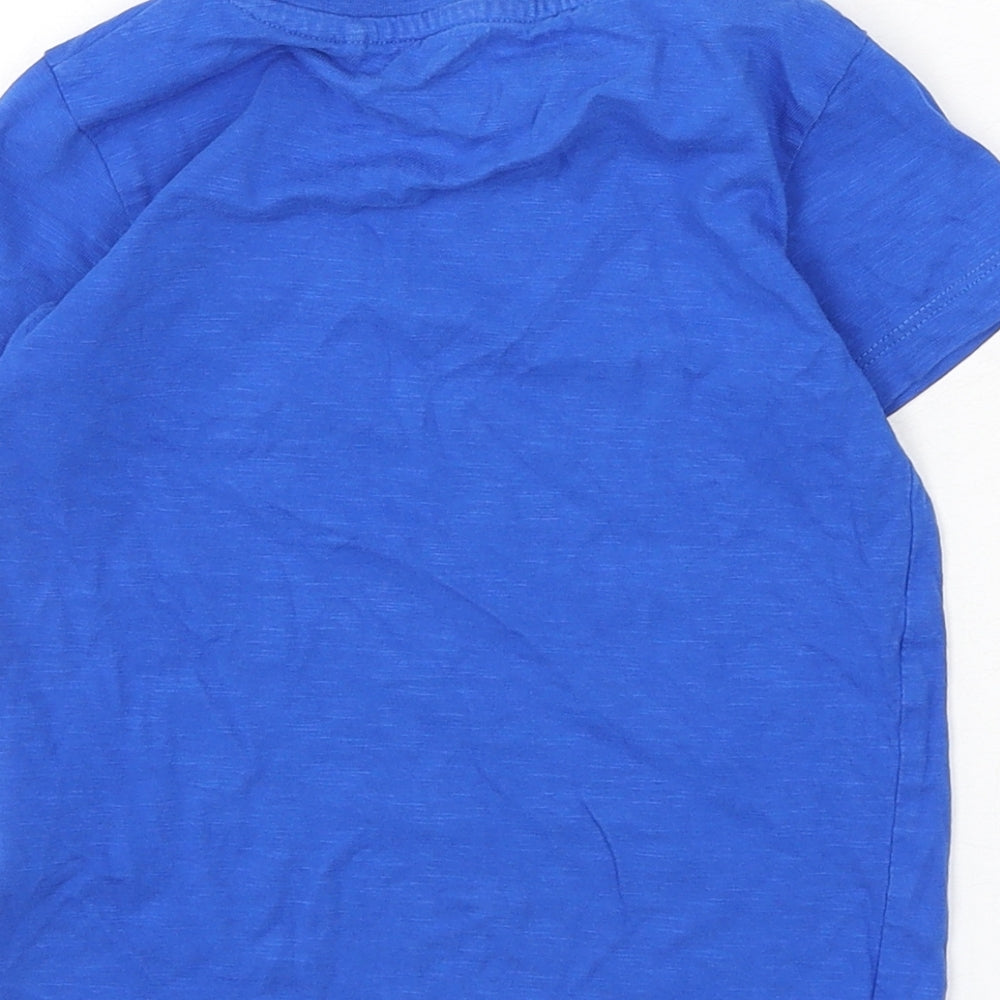 NEXT Boys Blue 100% Cotton Basic T-Shirt Size 2-3 Years Round Neck Pullover