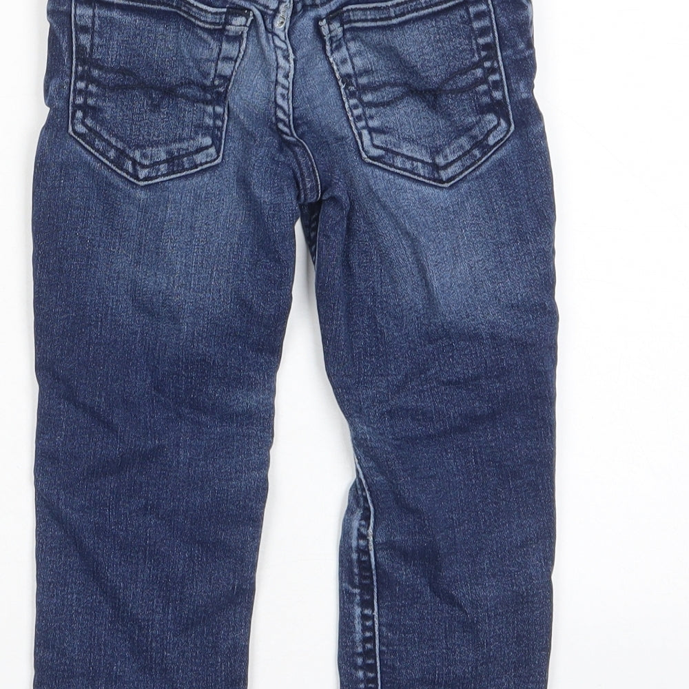 Polo Ralph Lauren Boys Blue Cotton Straight Jeans Size 3 Years Regular Zip - Pockets, Belt Loops