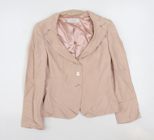 Planet Womens Pink Silk Jacket Blazer Size 8