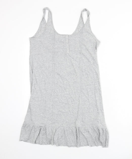 Gap Womens Grey Solid 100% Cotton Cami Dress Size M