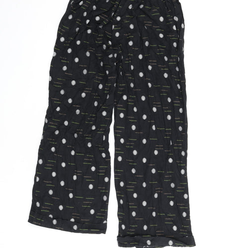 Khaadi Womens Black Geometric Cotton Trousers Size 14 L23 in Regular