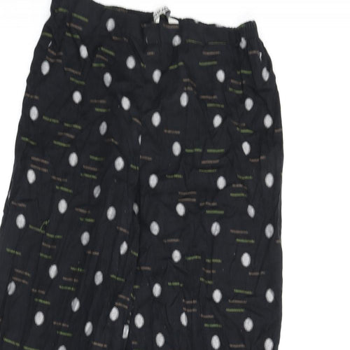 Khaadi Womens Black Geometric Cotton Trousers Size 14 L23 in Regular