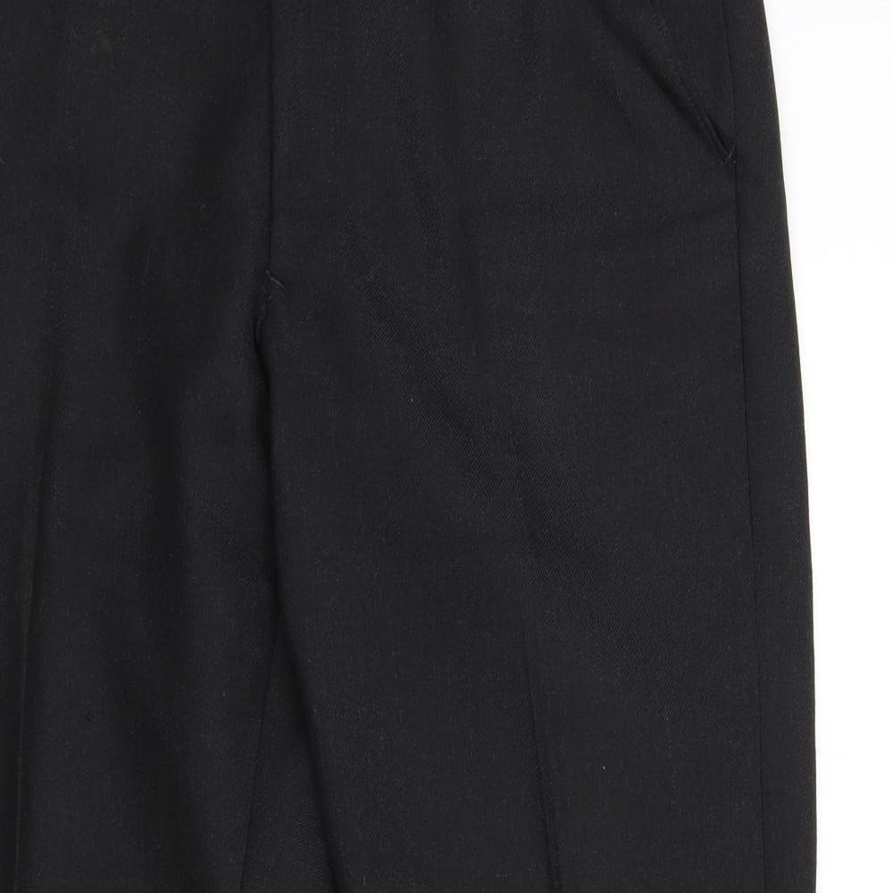 Burton Mens Black Wool Dress Pants Trousers Size 36 in L31 in Regular Zip