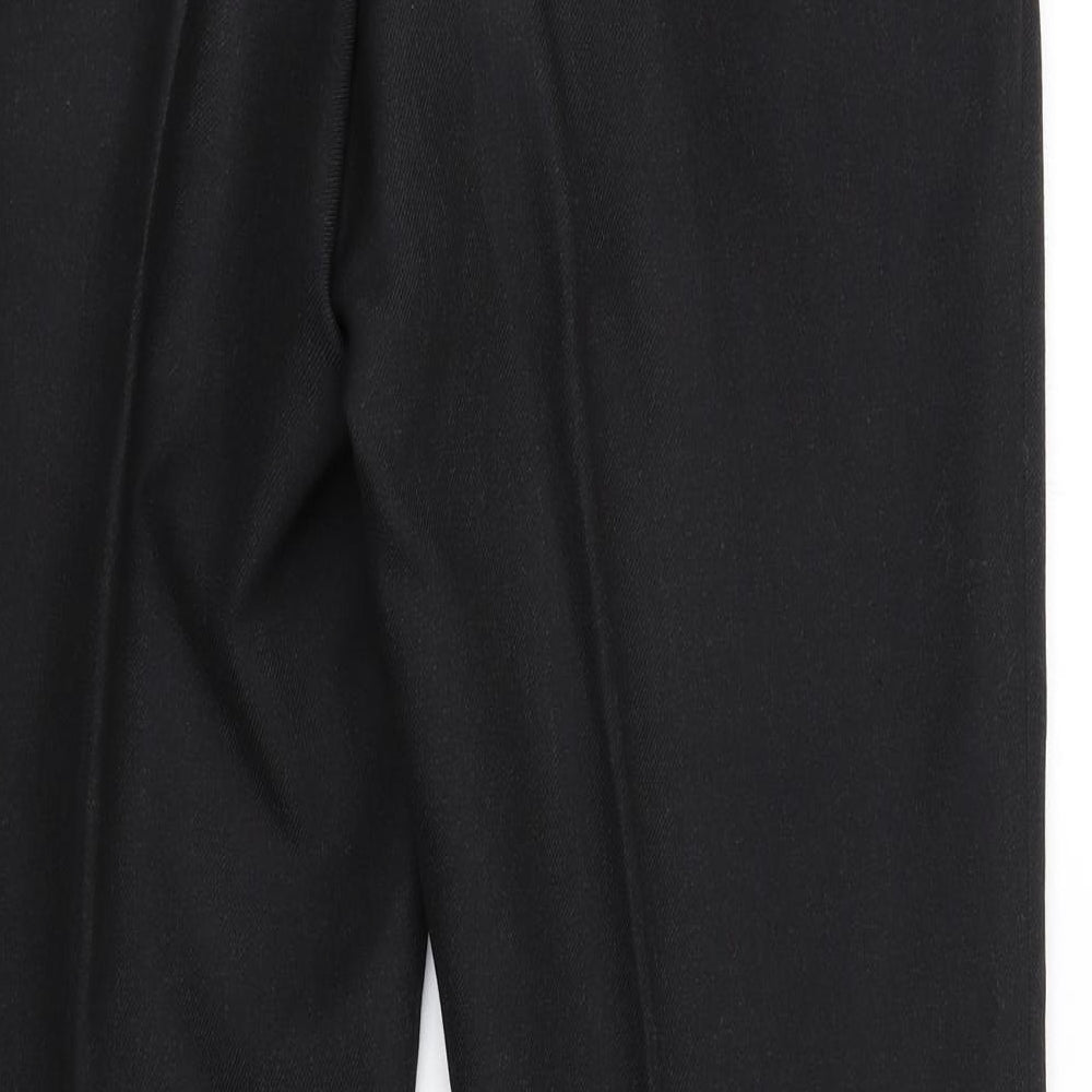 Burton Mens Black Wool Dress Pants Trousers Size 36 in L31 in Regular Zip