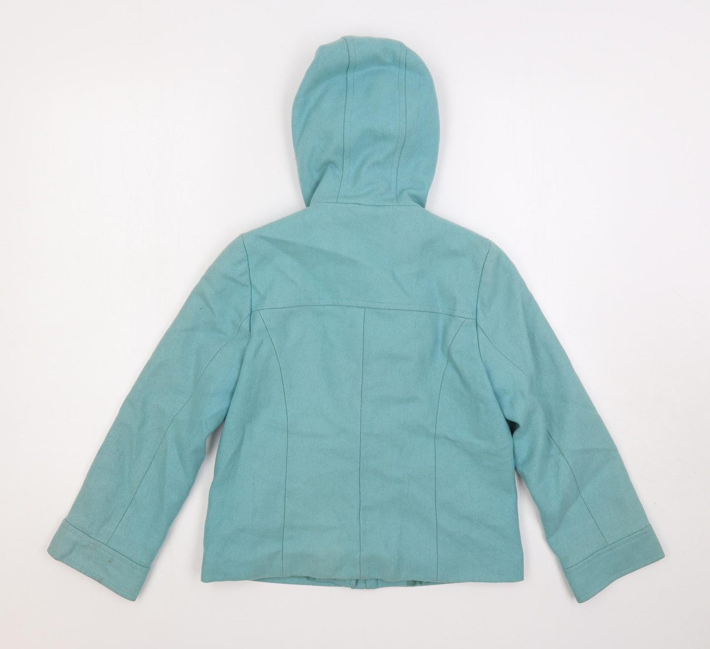 NEXT Girls Blue Duffle Coat Coat Size 9-10 Years Zip