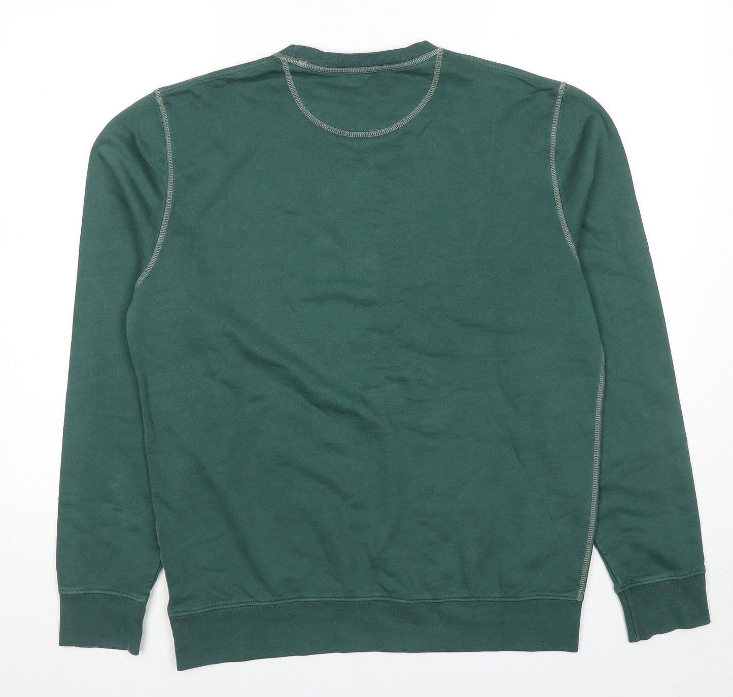 Brook Taverner Mens Green Cotton Pullover Sweatshirt Size M