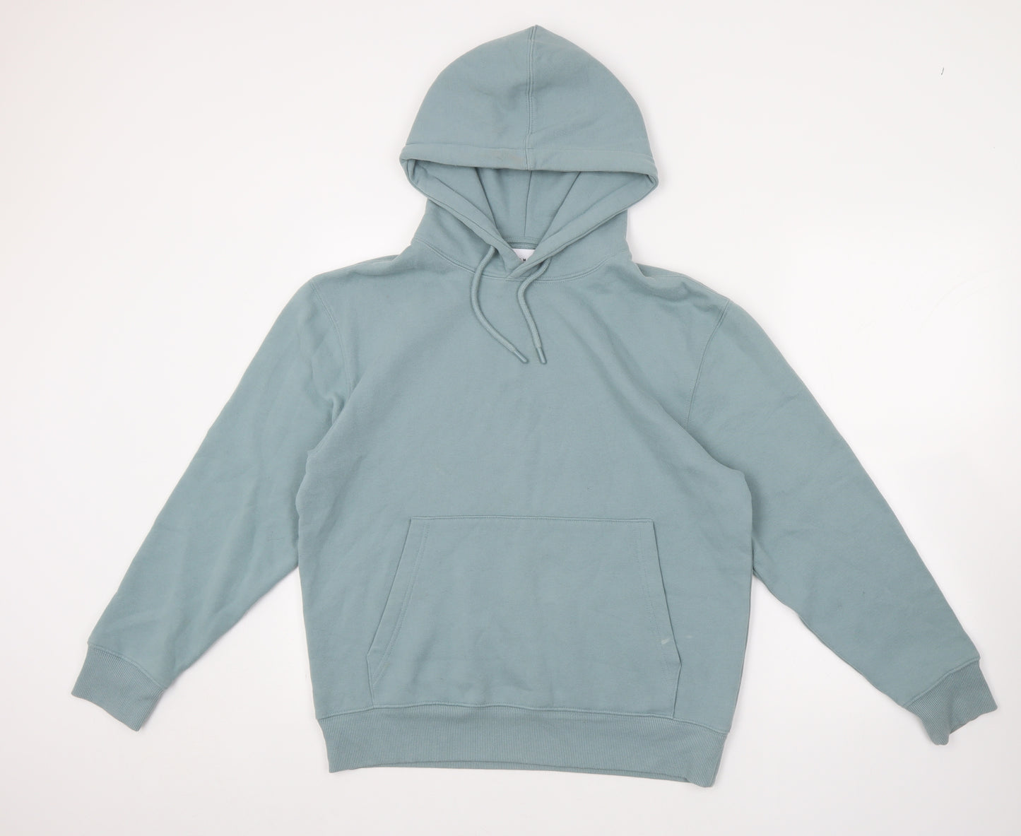 Topman Mens Blue Cotton Pullover Hoodie Size S