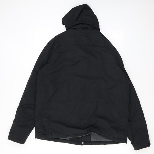 Marks and Spencer Mens Black Anorak Coat Size L Zip