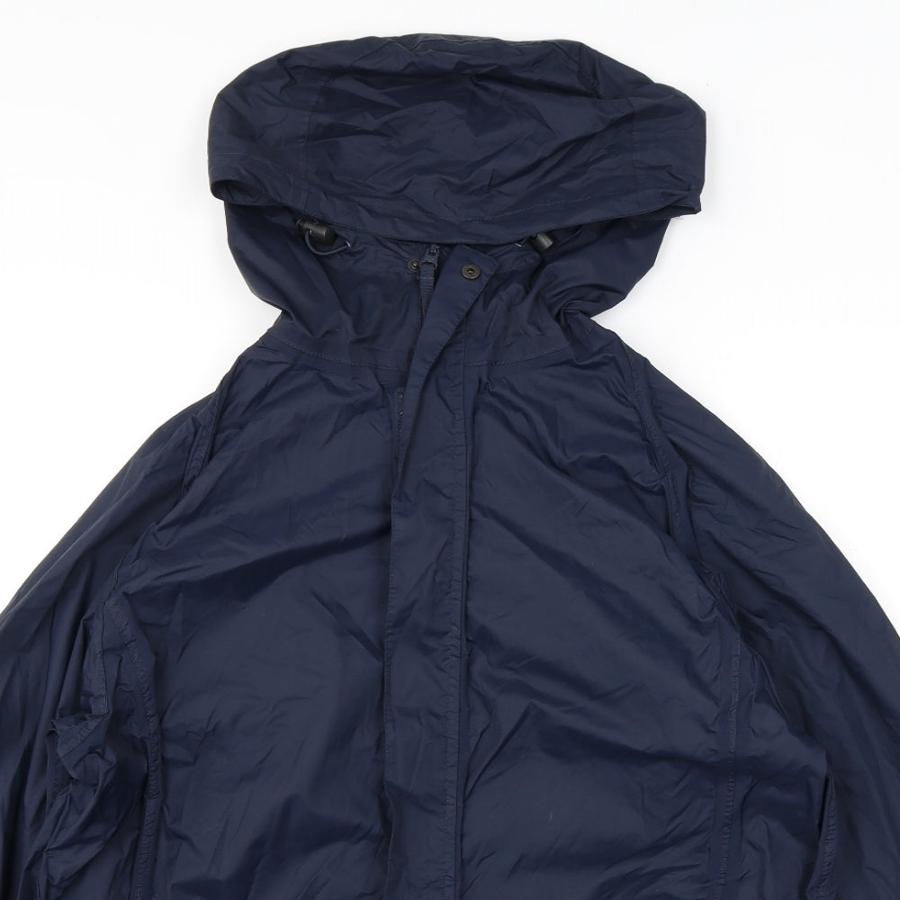 Regatta Mens Blue Rain Coat Jacket Size L Zip