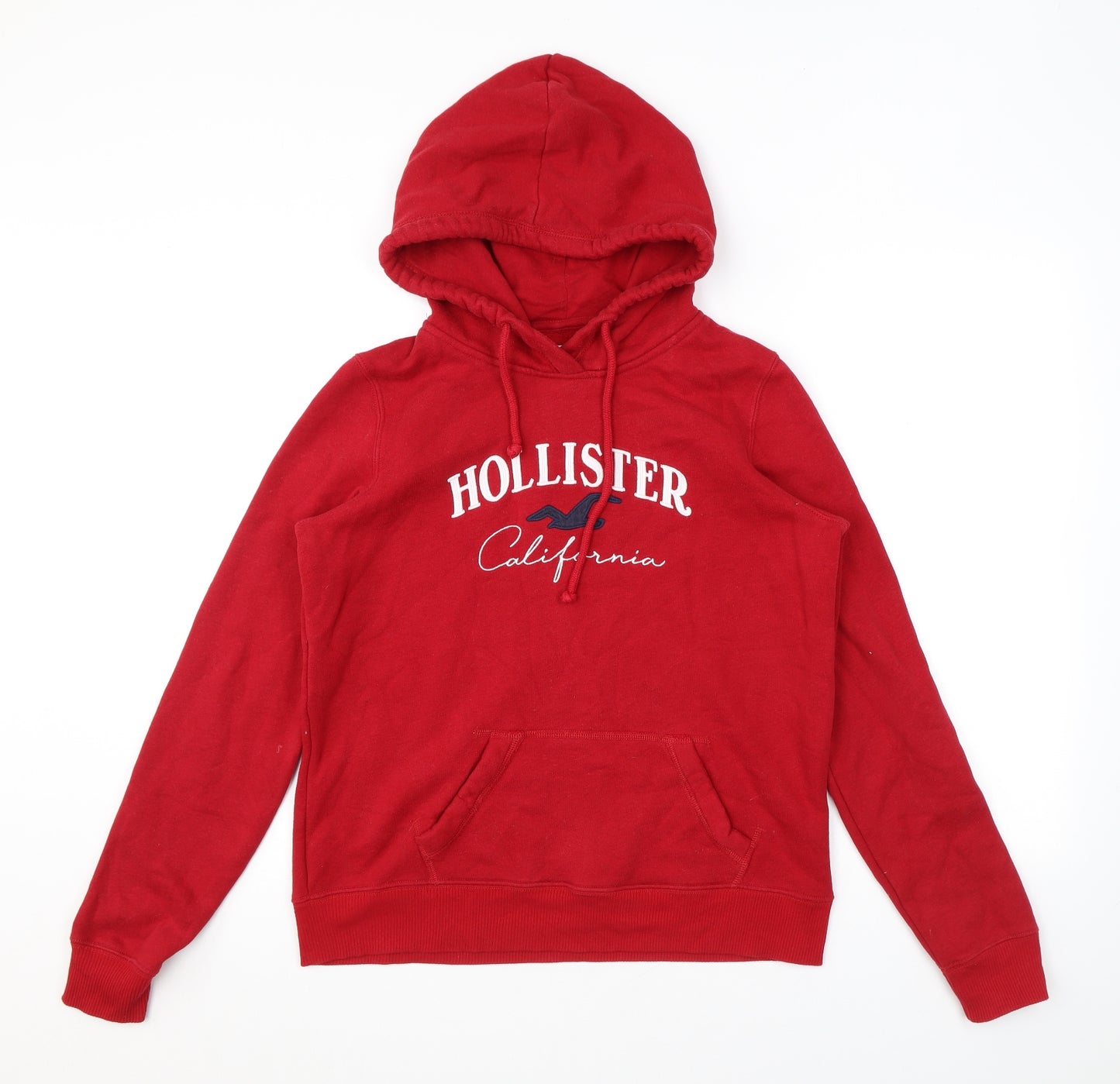 Hollister Mens Red Cotton Pullover Sweatshirt Size S - Logo